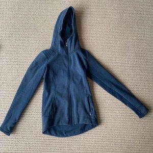 Athleta navy blue workout zip up hooded